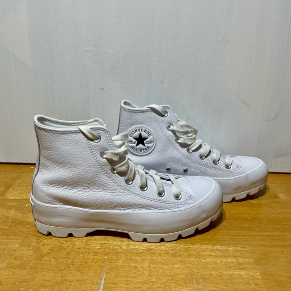 Converse Shoes - Converse All White Chunky Sole High-Tops